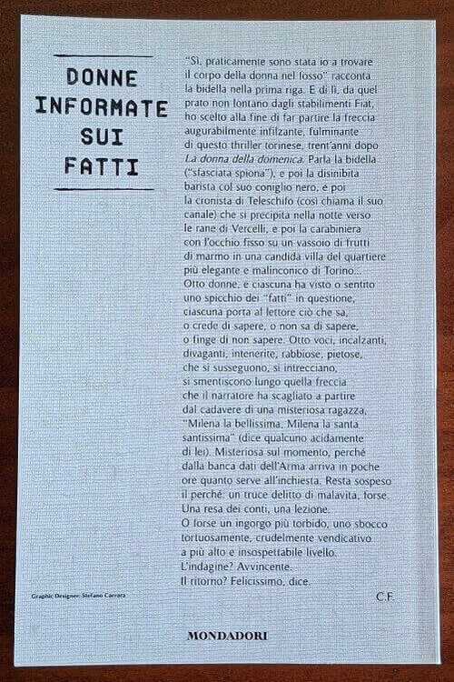 Donne informate sui fatti - Carlo Fruttero - Mondadori