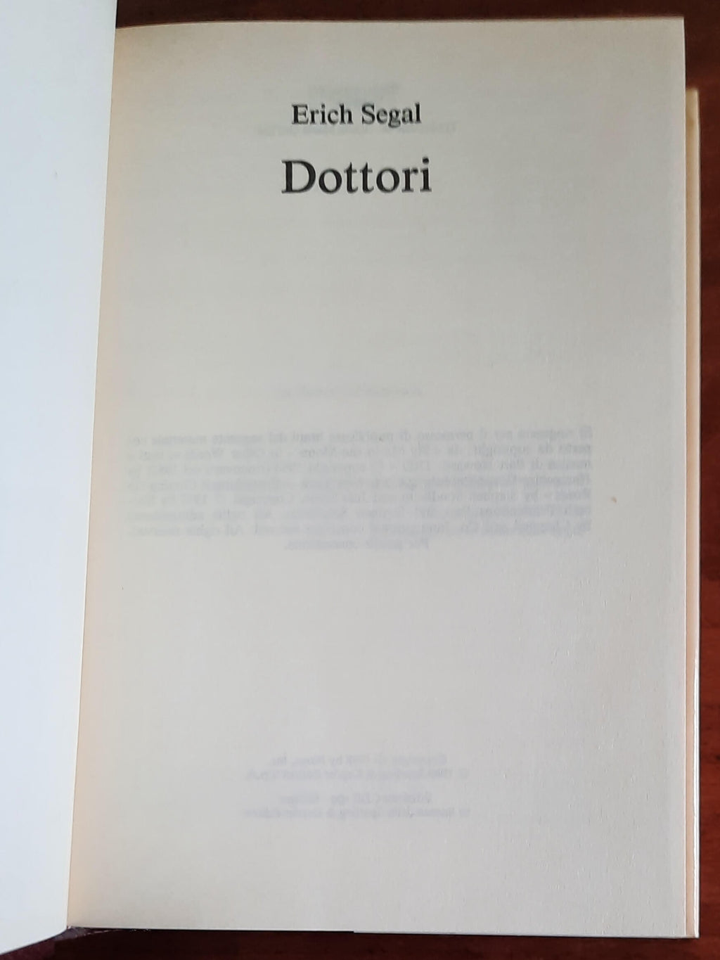 Dottori - di Erich Segal - CDE