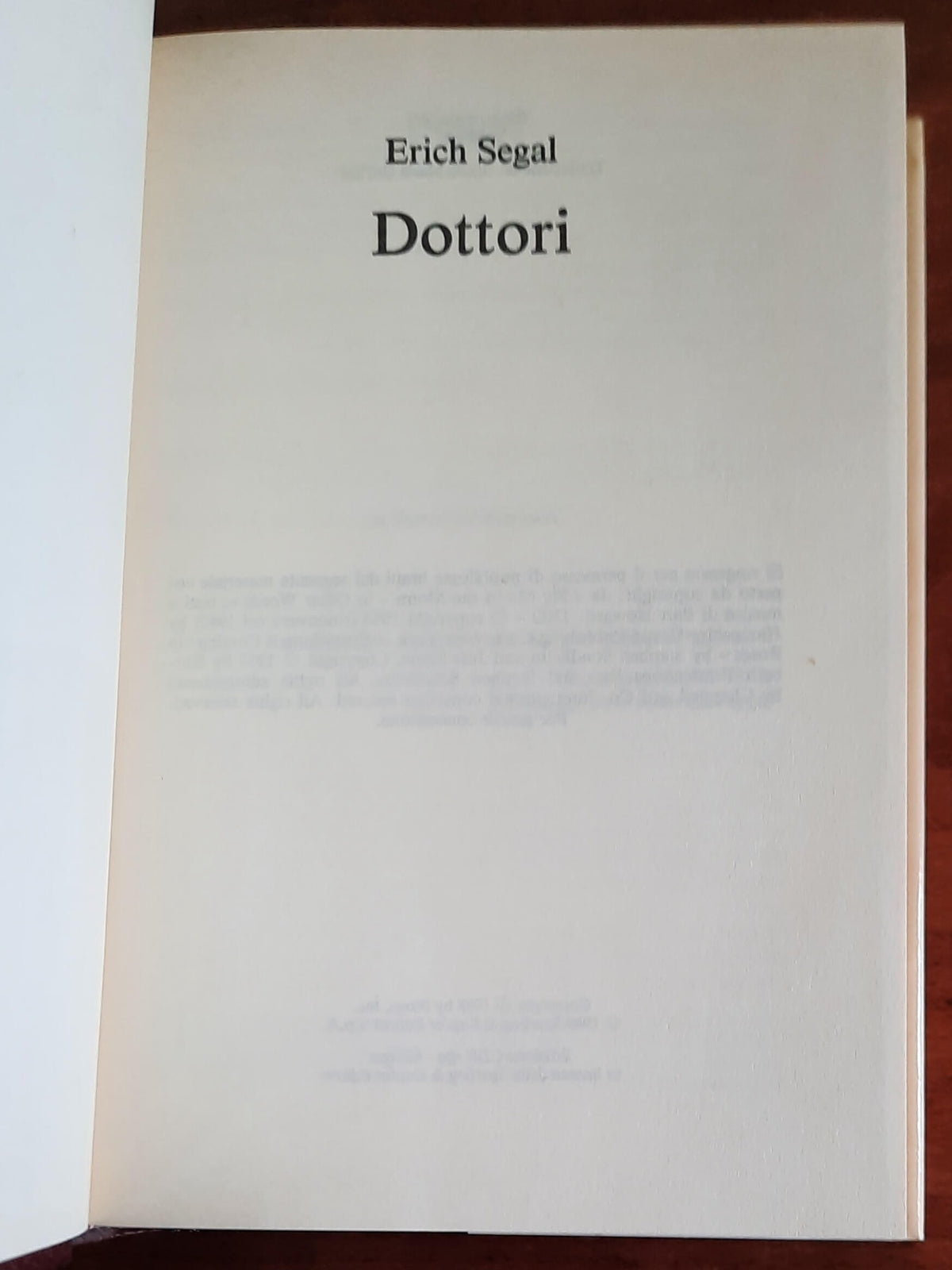 Dottori - di Erich Segal - CDE
