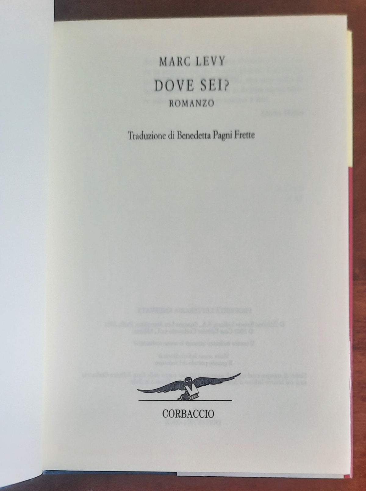 Dove sei? - di Marc Levy - Corbaccio