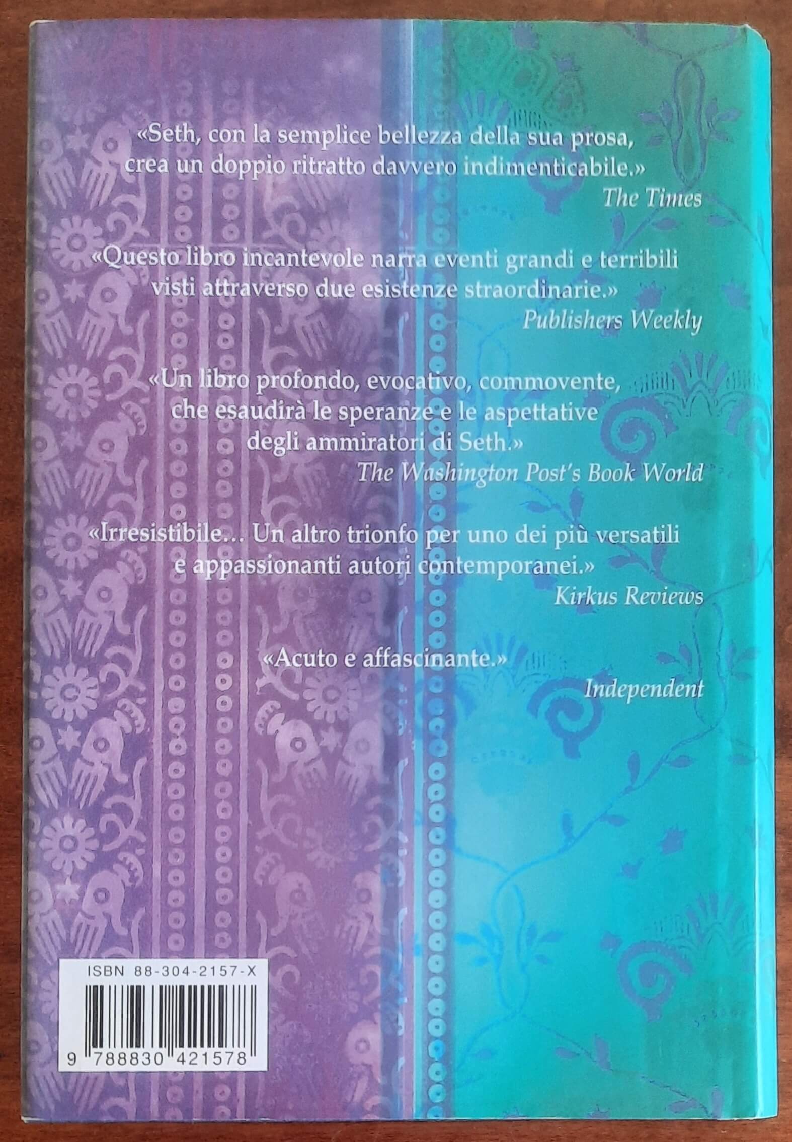 Due vite - di Vikram Seth - Longanesi