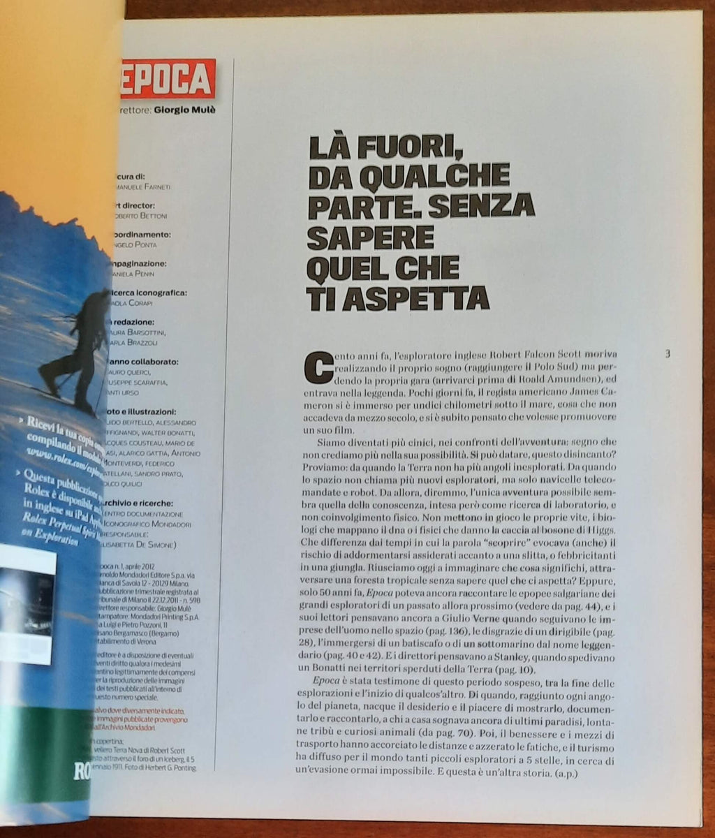 EPOCA numero da collezione - Ai confini della terra - Mondadori - 2012