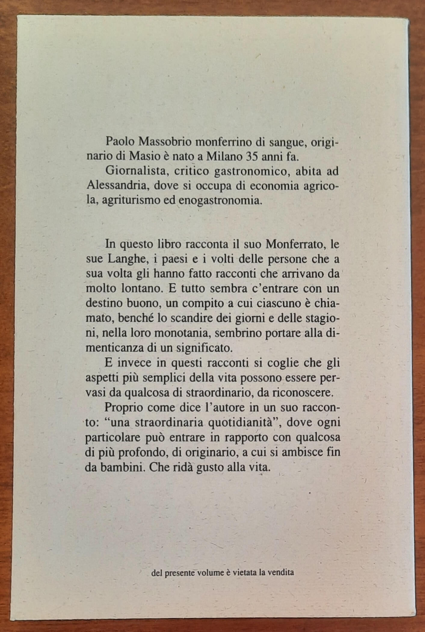 E il cielo è una coperta sulla campagna stesa - di Paolo Massobrio