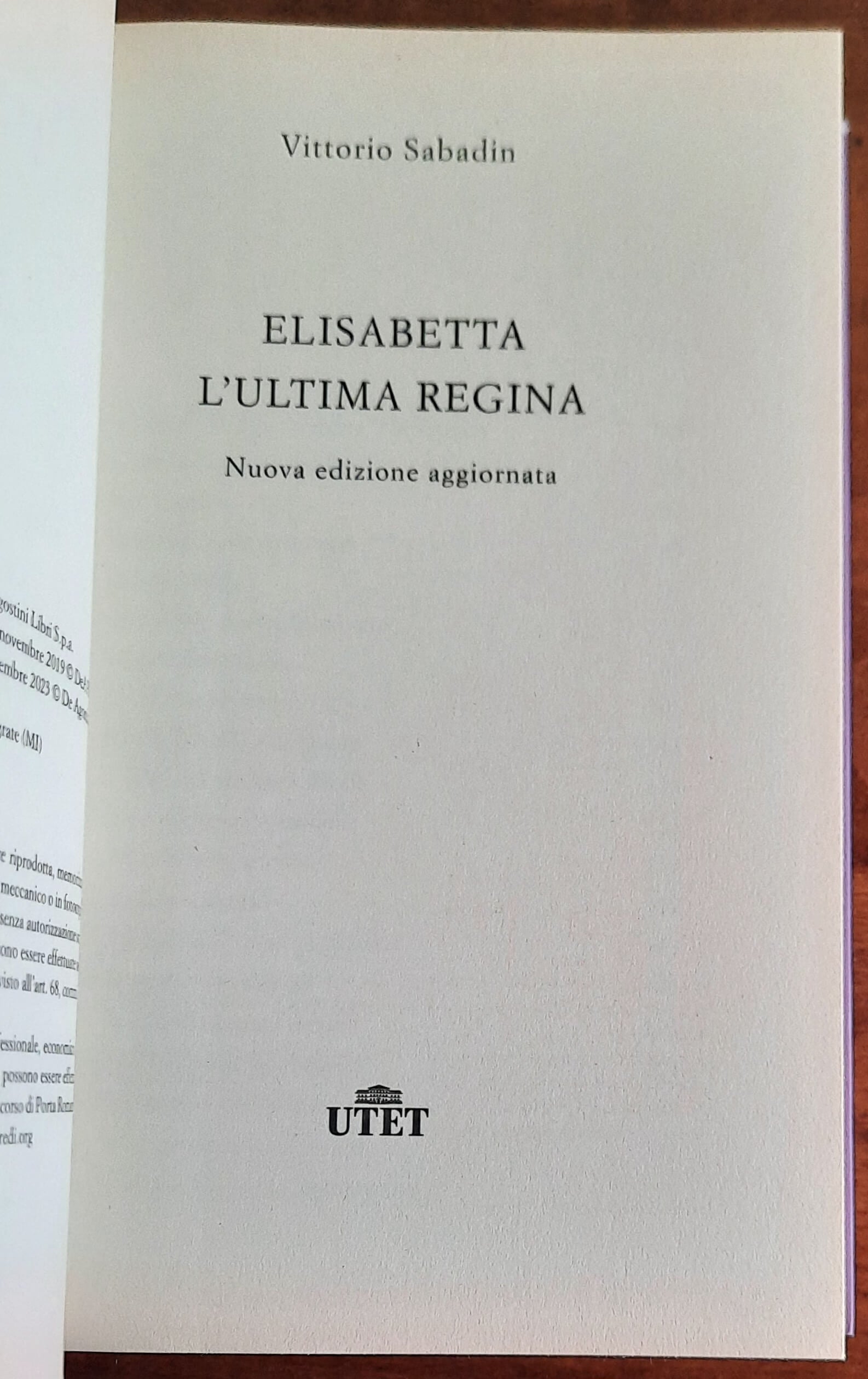 Elisabetta, l’ultima regina - UTET