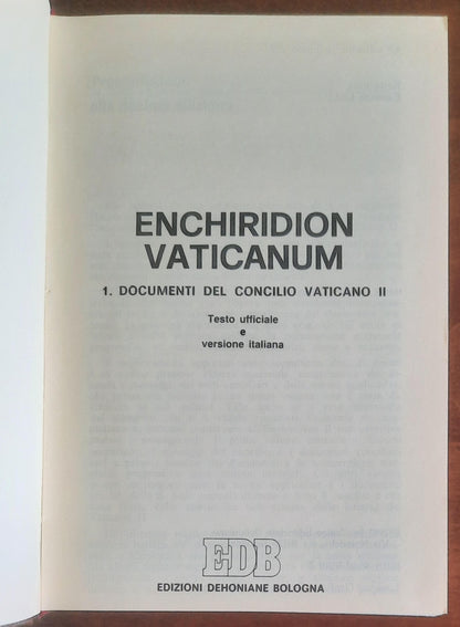 Enchiridion Vaticanum vol. 1 - Documenti ufficiali del Concilio Vaticano II (1962-1965)
