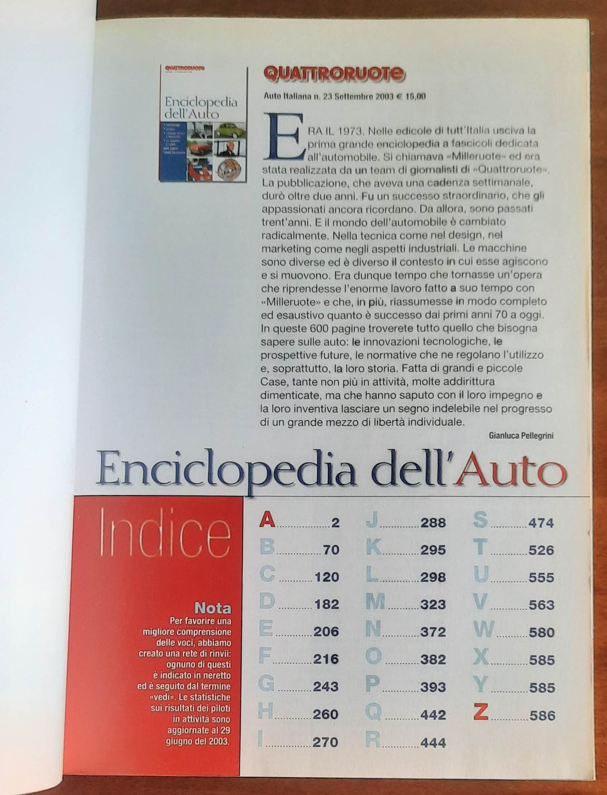 Enciclopedia dell’auto - Editoriale Domus - Quattroruote - 2003