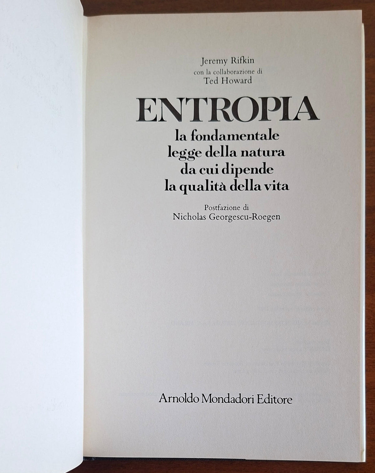 Entropia la fondamentale legge della natura da cui dipende la qualità della vita