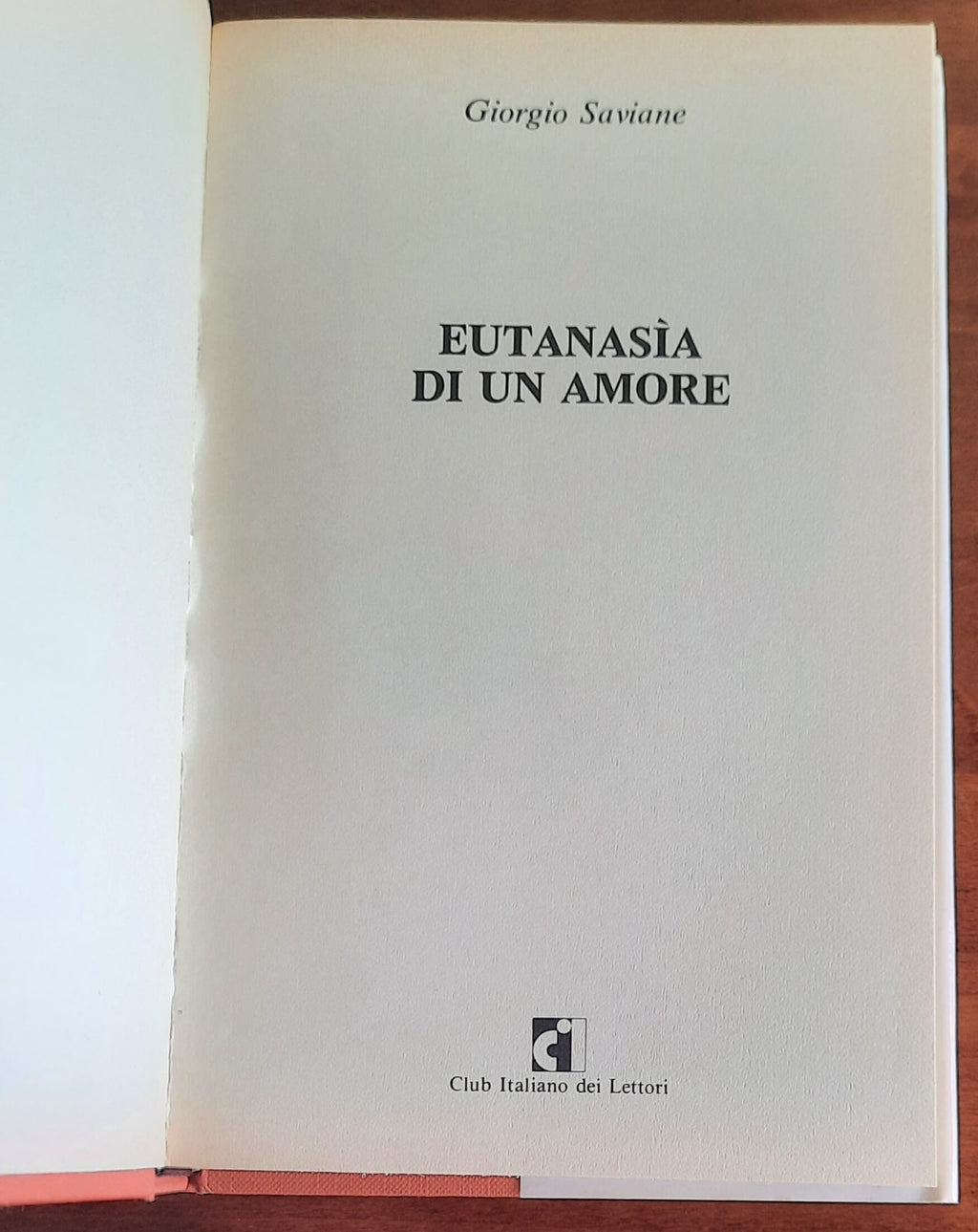 Eutanasia di un amore - Libreria Biellese