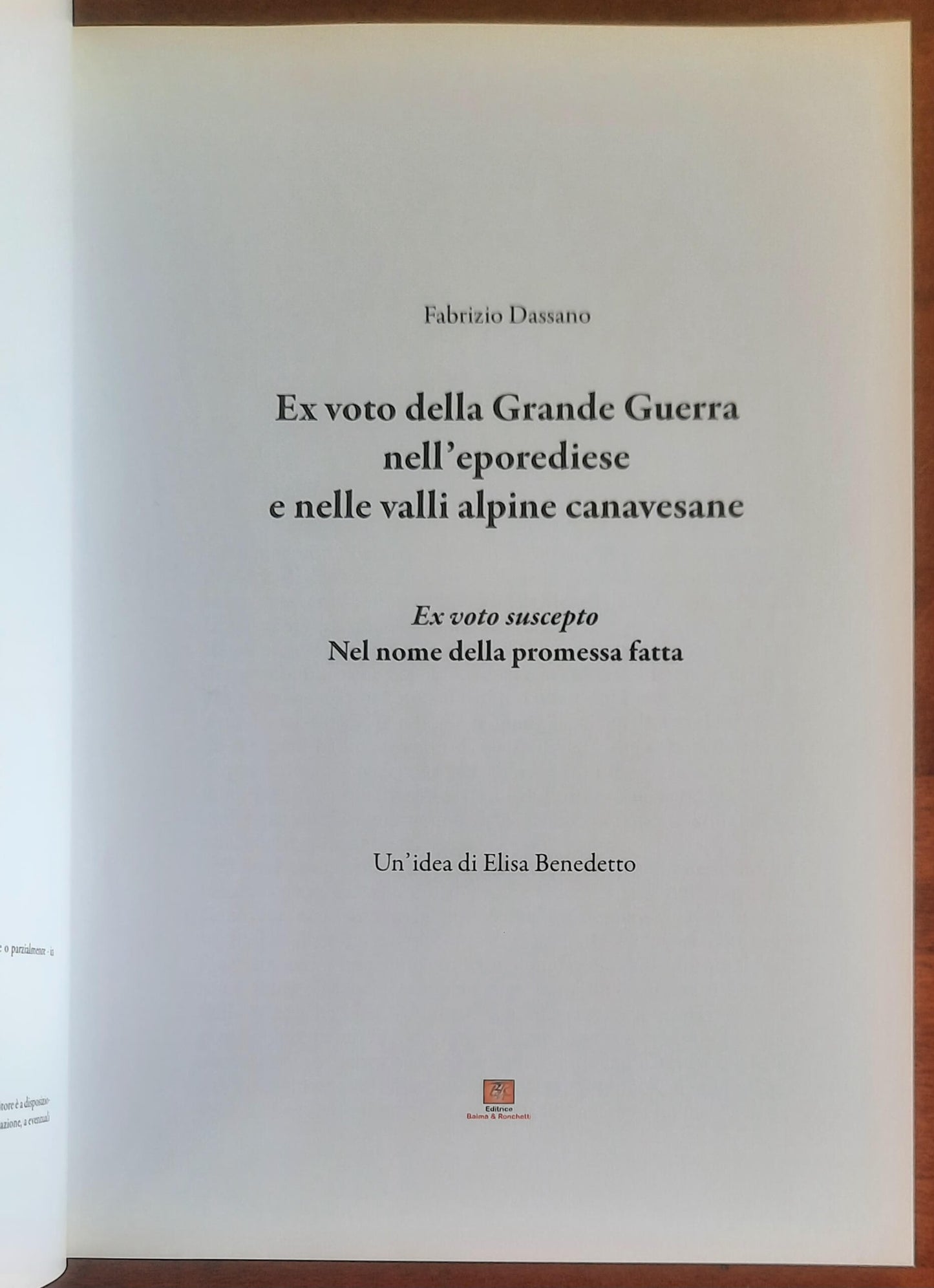 Ex voto della grande guerra nell’Eporediese e nella valla alpine Canavesane