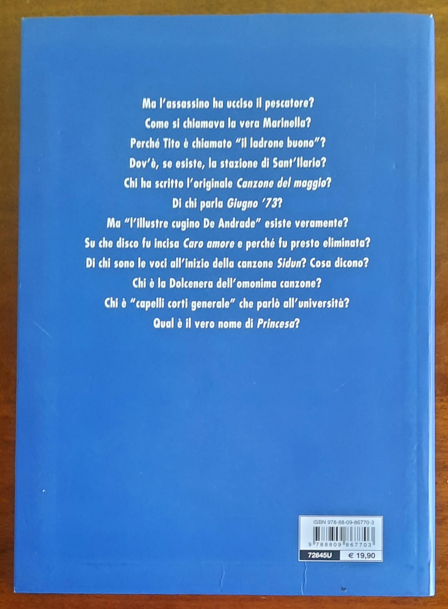 Fabrizio De André. Il libro del mondo. Le storie dietro le canzoni