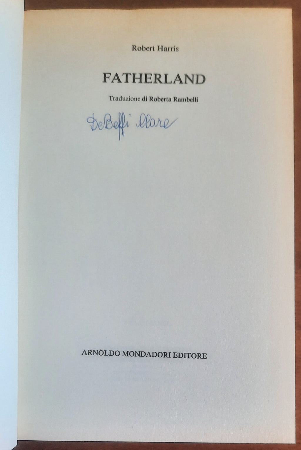 Fatherland - Mondadori - 1992