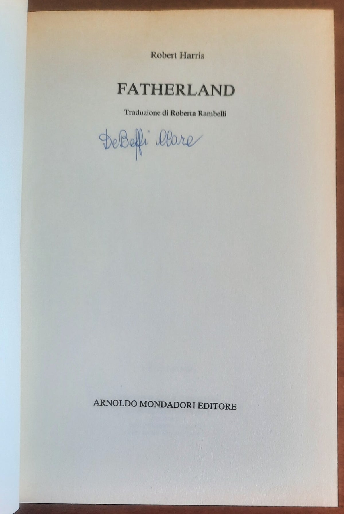 Fatherland - Mondadori - 1992