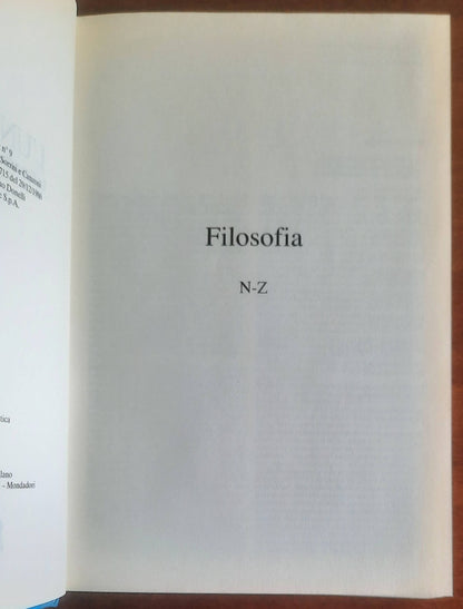 Filosofia - in due vol. - Garzanti - L’Universale. La Grande Enciclopedia Italiana