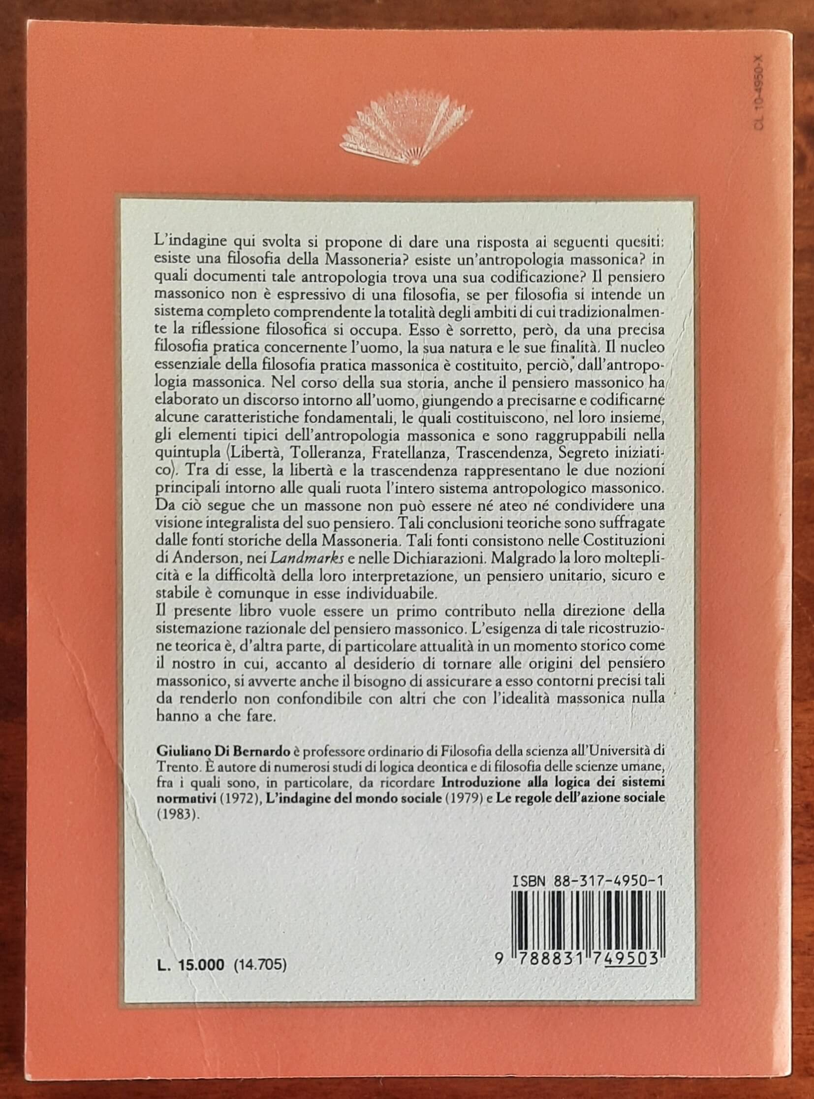 Filosofia della massoneria - Giuliano Di Bernardo - Marsilio