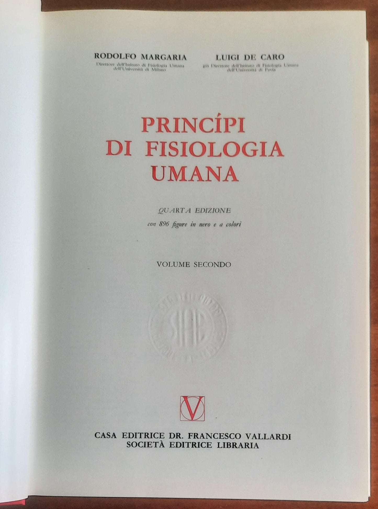 Fisiologia umana - in due vol. - Biblioteca Medica Vallardi