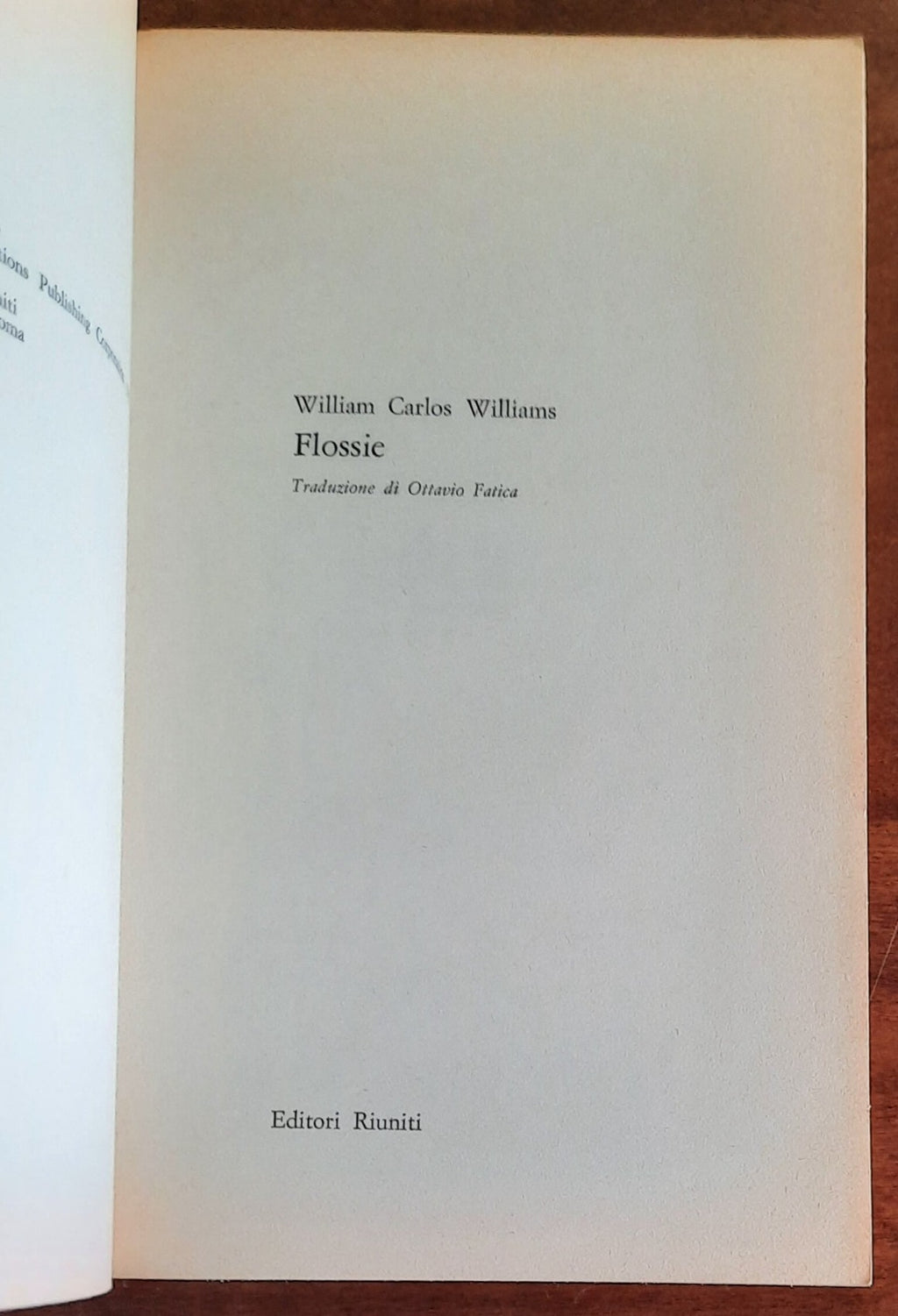 Flossie - di William Carlos Williams