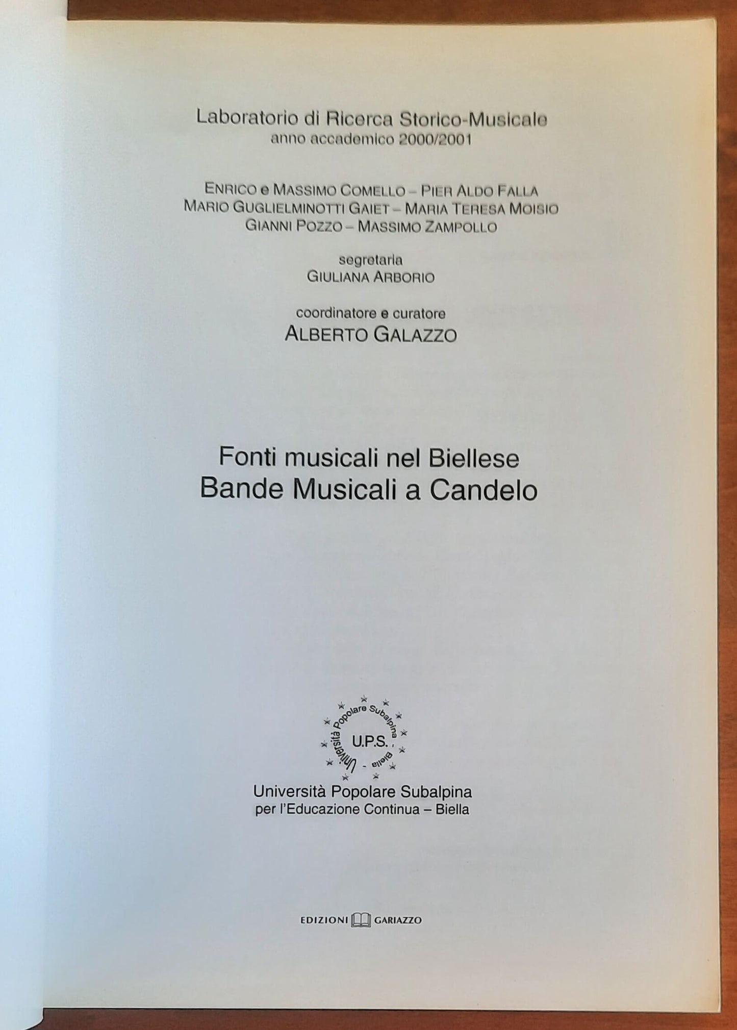 Fonti musicali nel Biellese bande musicali a Candelo