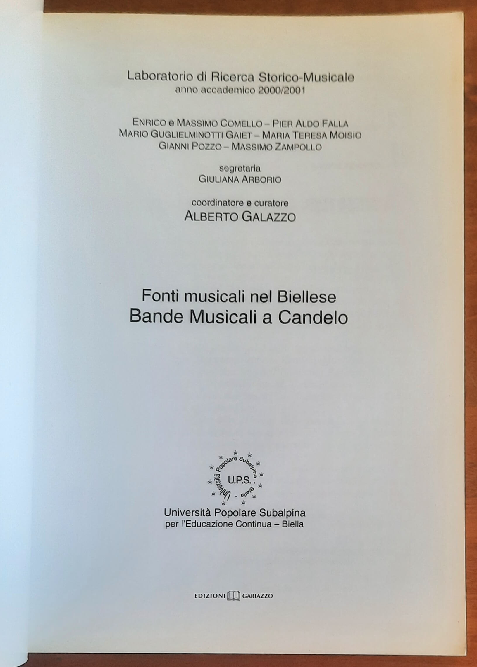 Fonti musicali nel Biellese bande musicali a Candelo