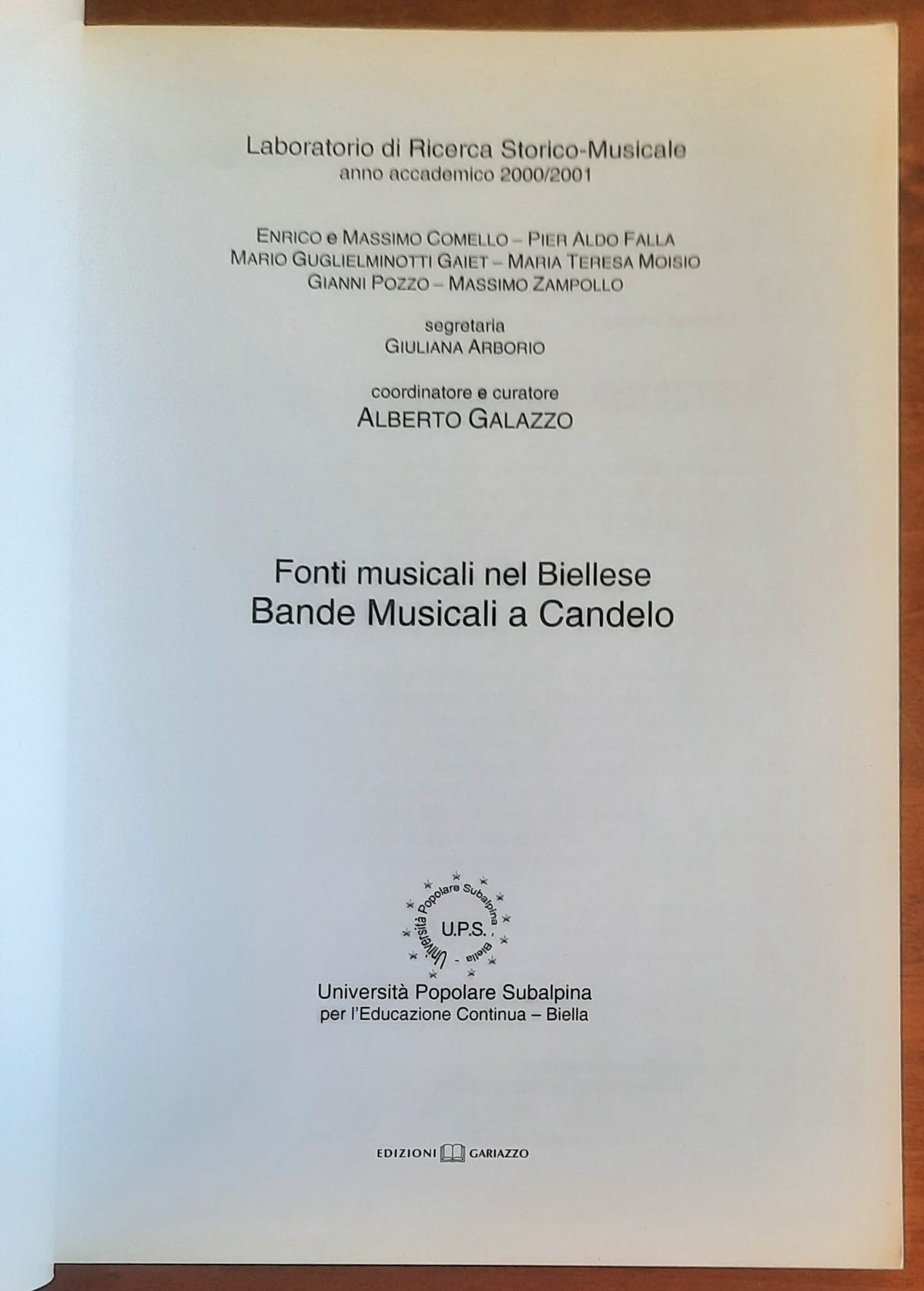 Fonti musicali nel Biellese bande musicali a Candelo