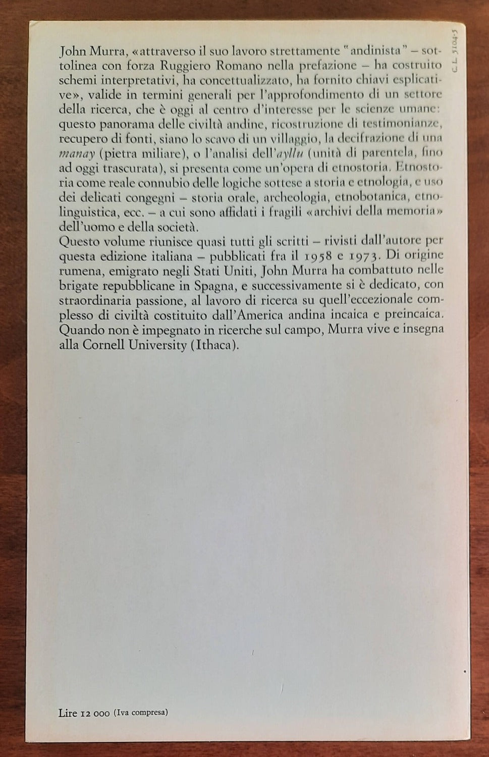 Formazioni economiche e politiche nel mondo andino. Saggi di etnostoria