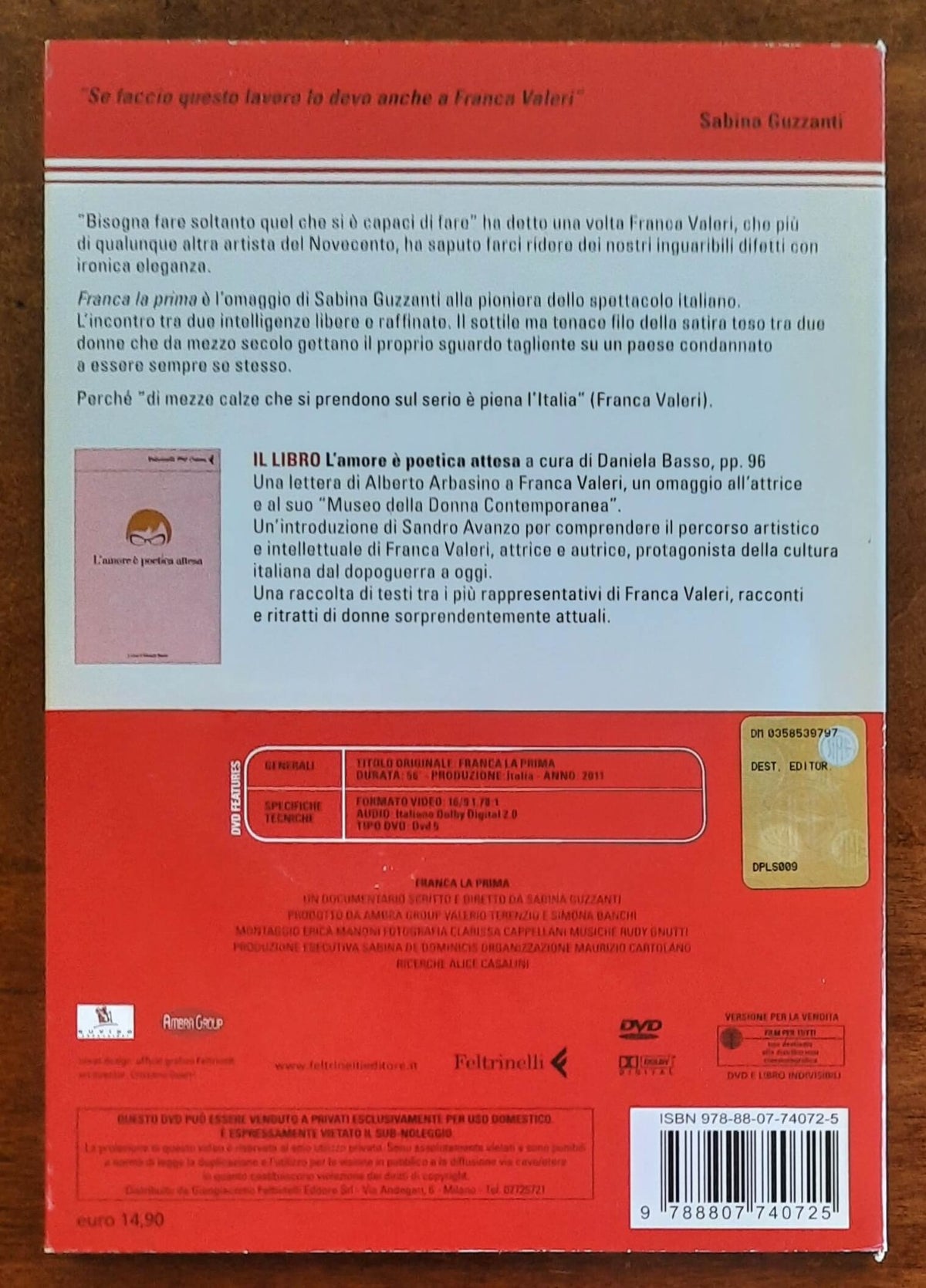 Franca la prima. DVD + libro - di Sabina Guzzanti