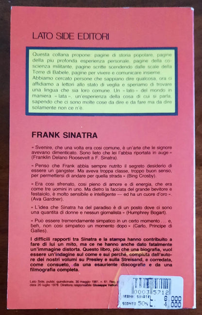 Frank Sinatra - di Paolo Ruggeri - Lato Side Editori