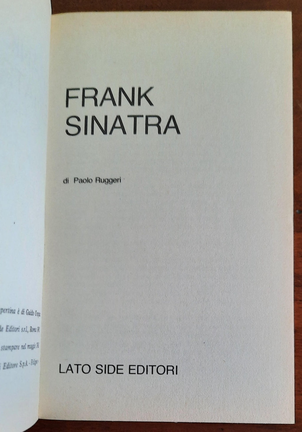 Frank Sinatra - di Paolo Ruggeri - Lato Side Editori