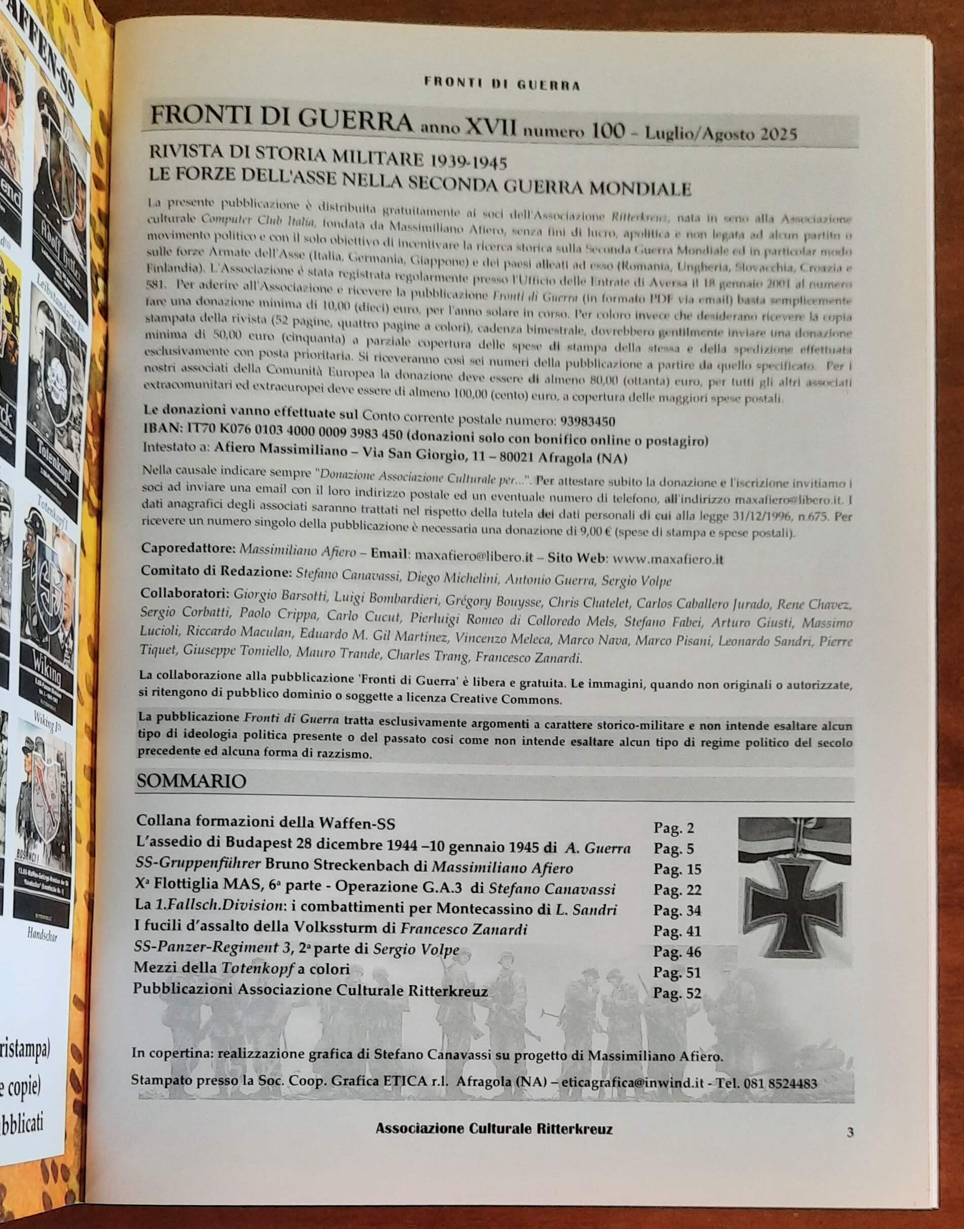 Fronti di Guerra. Rivista di Storia Militare 1939-1945 - Numero 100 Luglio/Agosto 2025