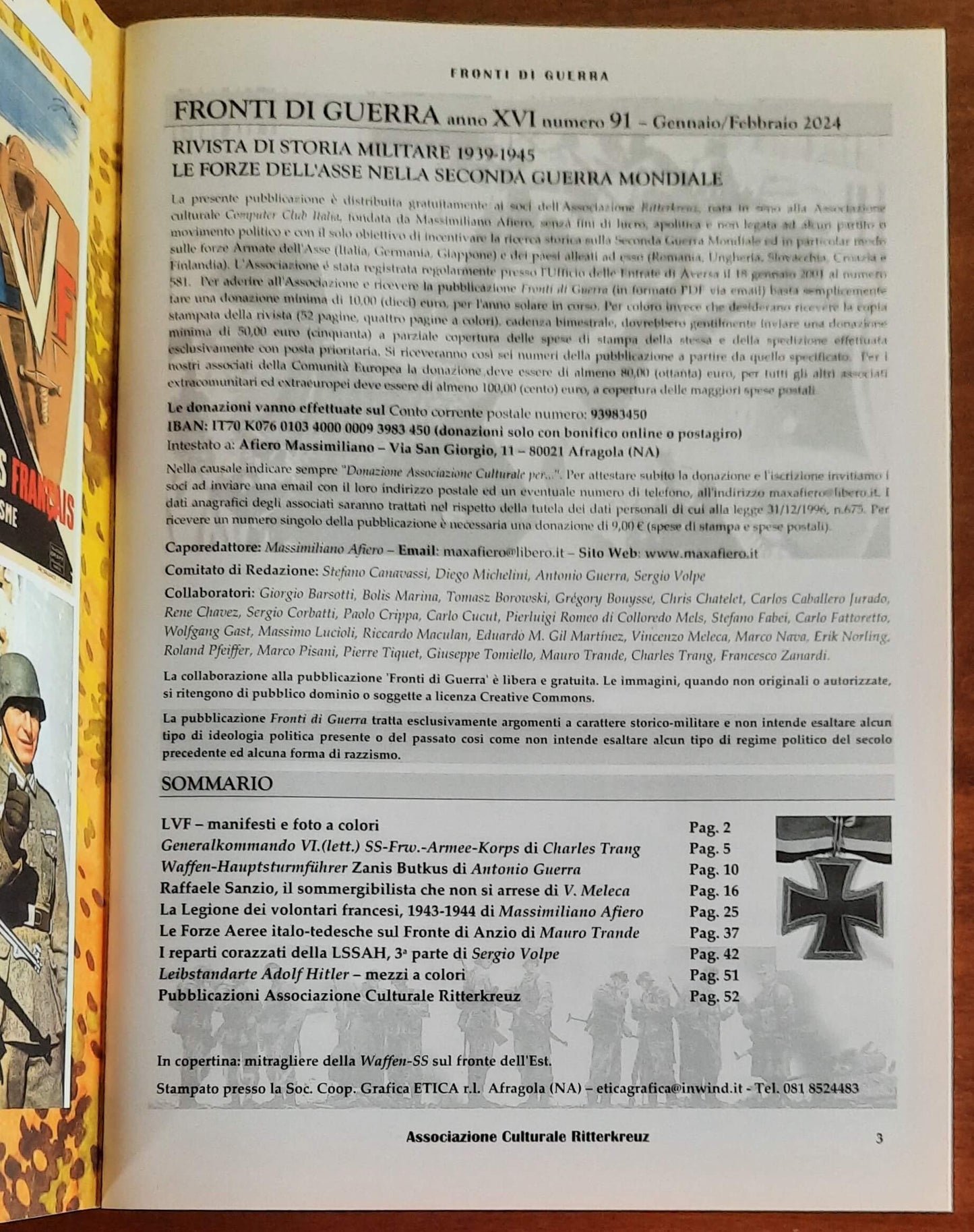 Fronti di Guerra. Rivista di Storia Militare 1939-1945 - Numero 91 Gennaio/Febbraio 2024