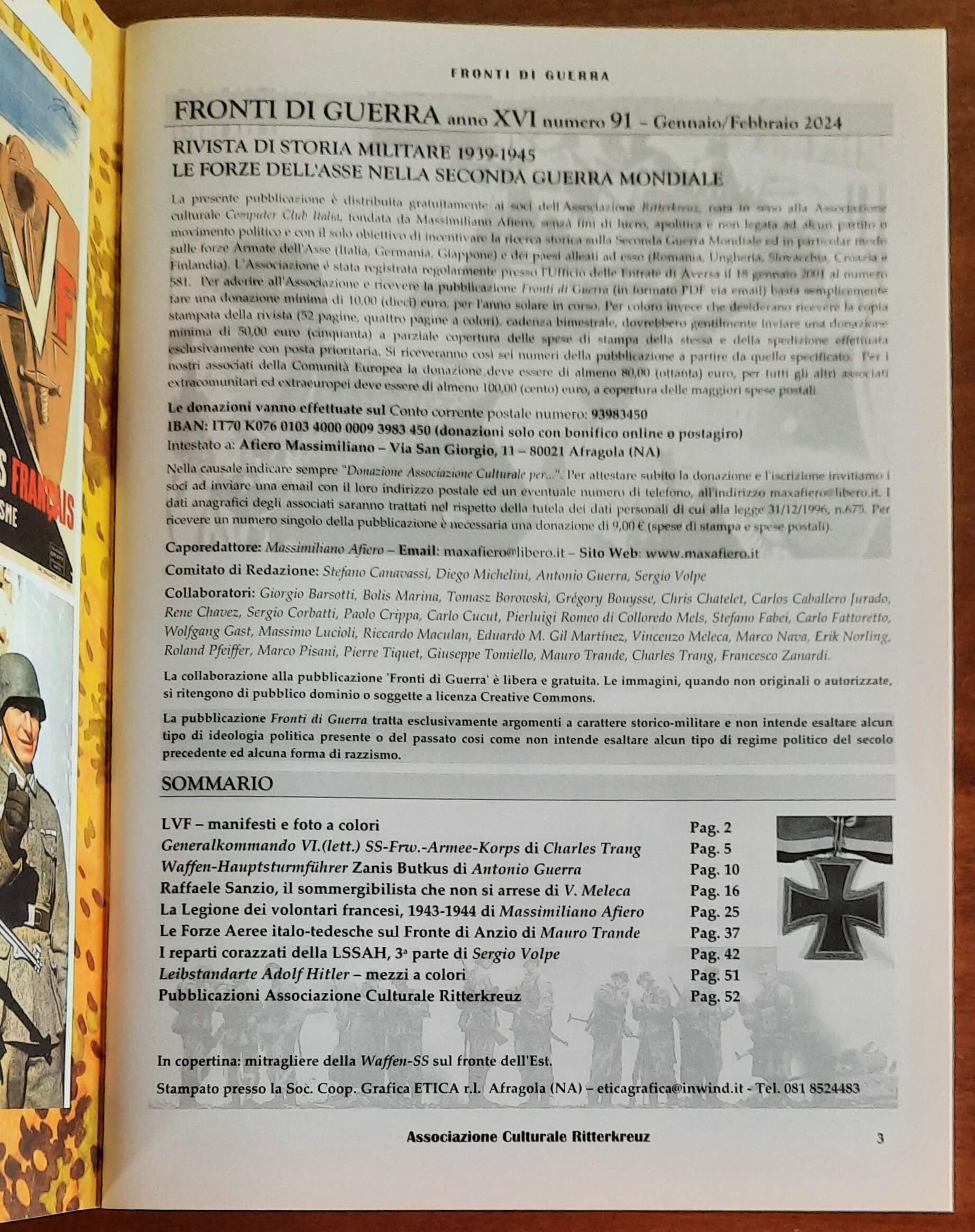 Fronti di Guerra. Rivista di Storia Militare 1939-1945 - Numero 91 Gennaio/Febbraio 2024