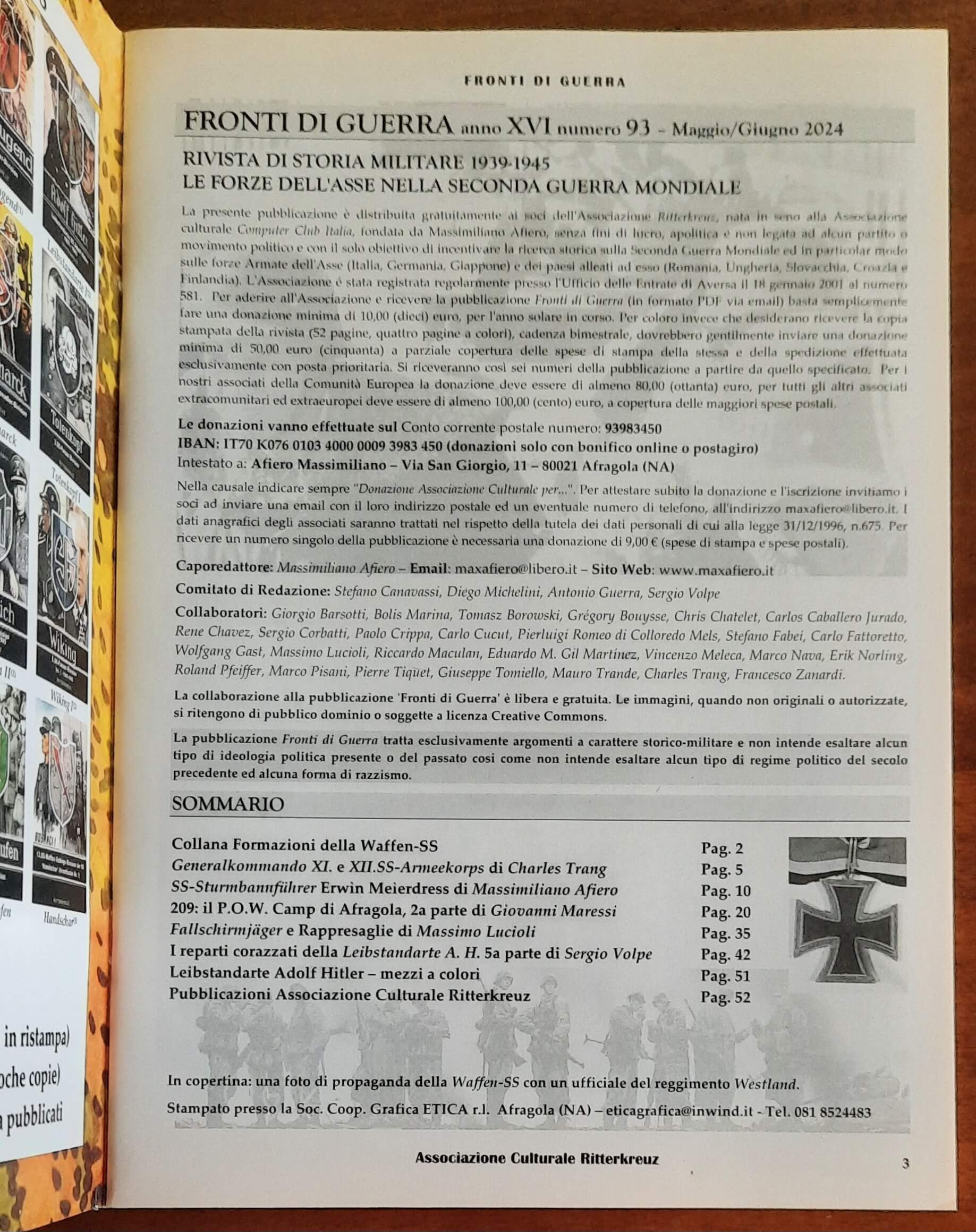 Fronti di Guerra. Rivista di Storia Militare 1939-1945 - Numero 93 Maggio/Giugno 2024