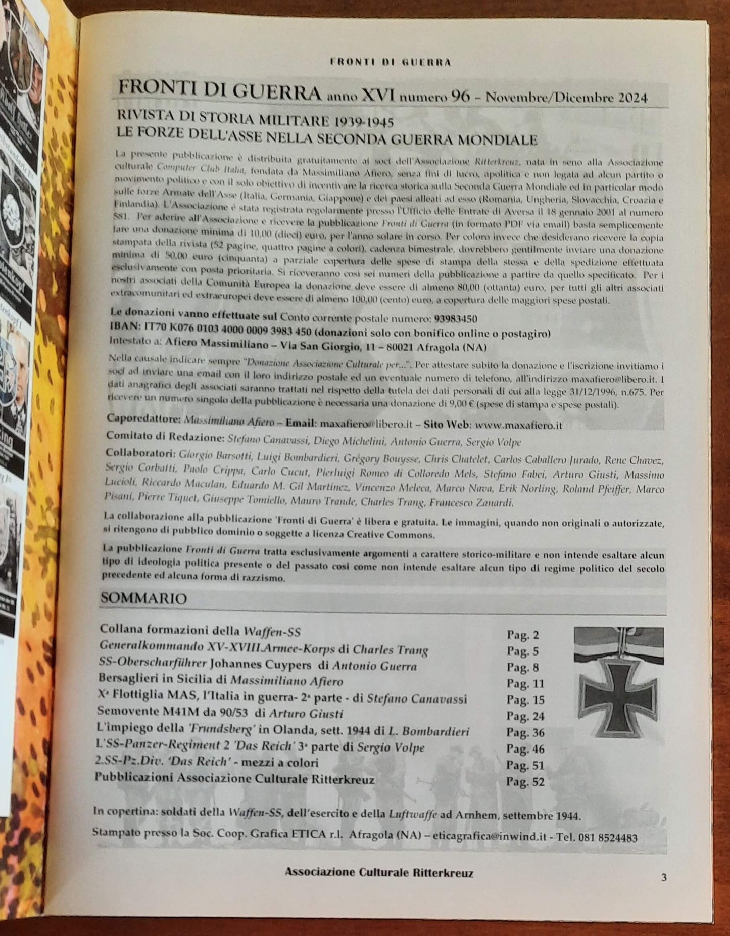 Fronti di Guerra. Rivista di Storia Militare 1939-1945 - Numero 96 NovembreDicembre 2024