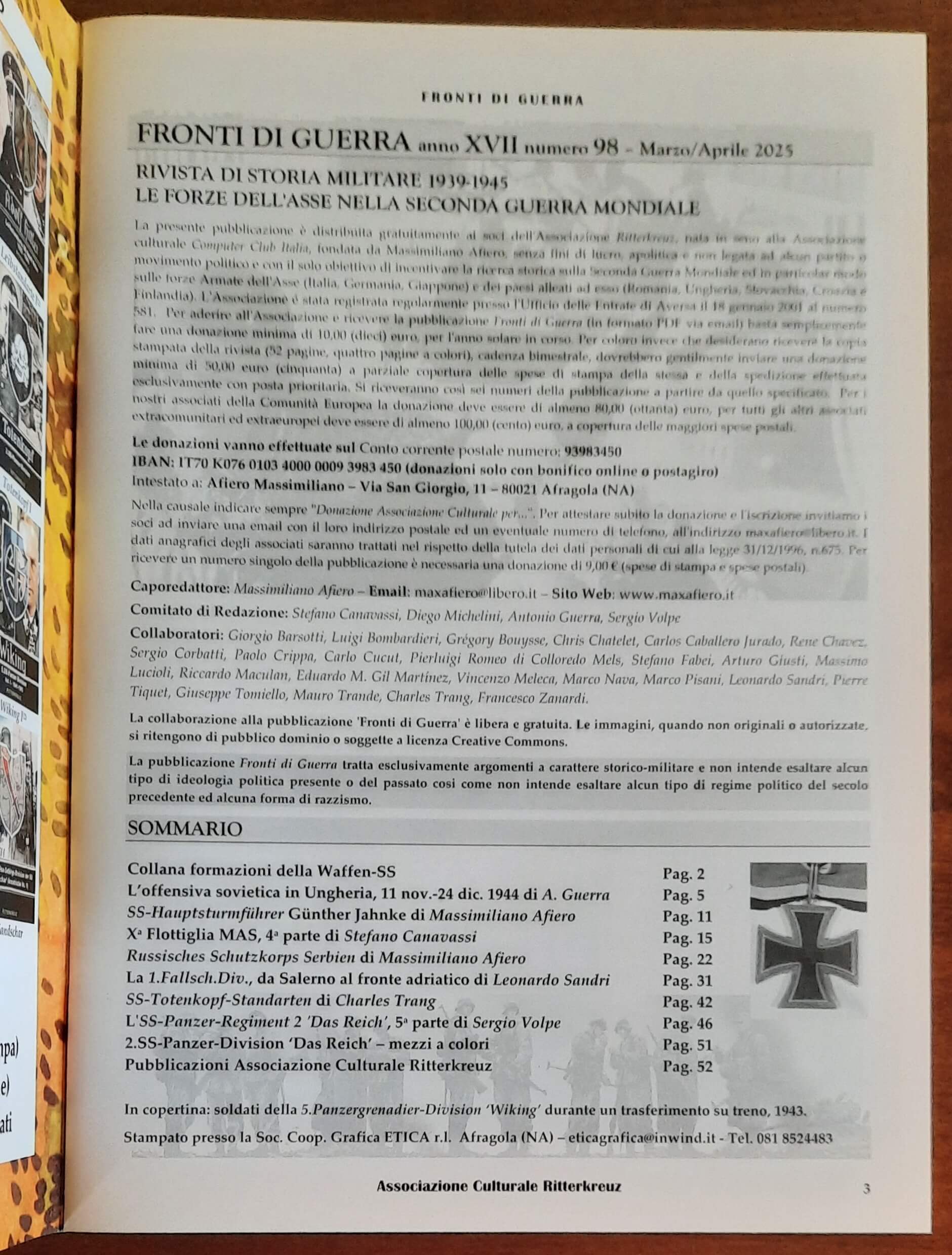Fronti di Guerra. Rivista di Storia Militare 1939-1945 - Numero 98 Marzo/Aprile 2025