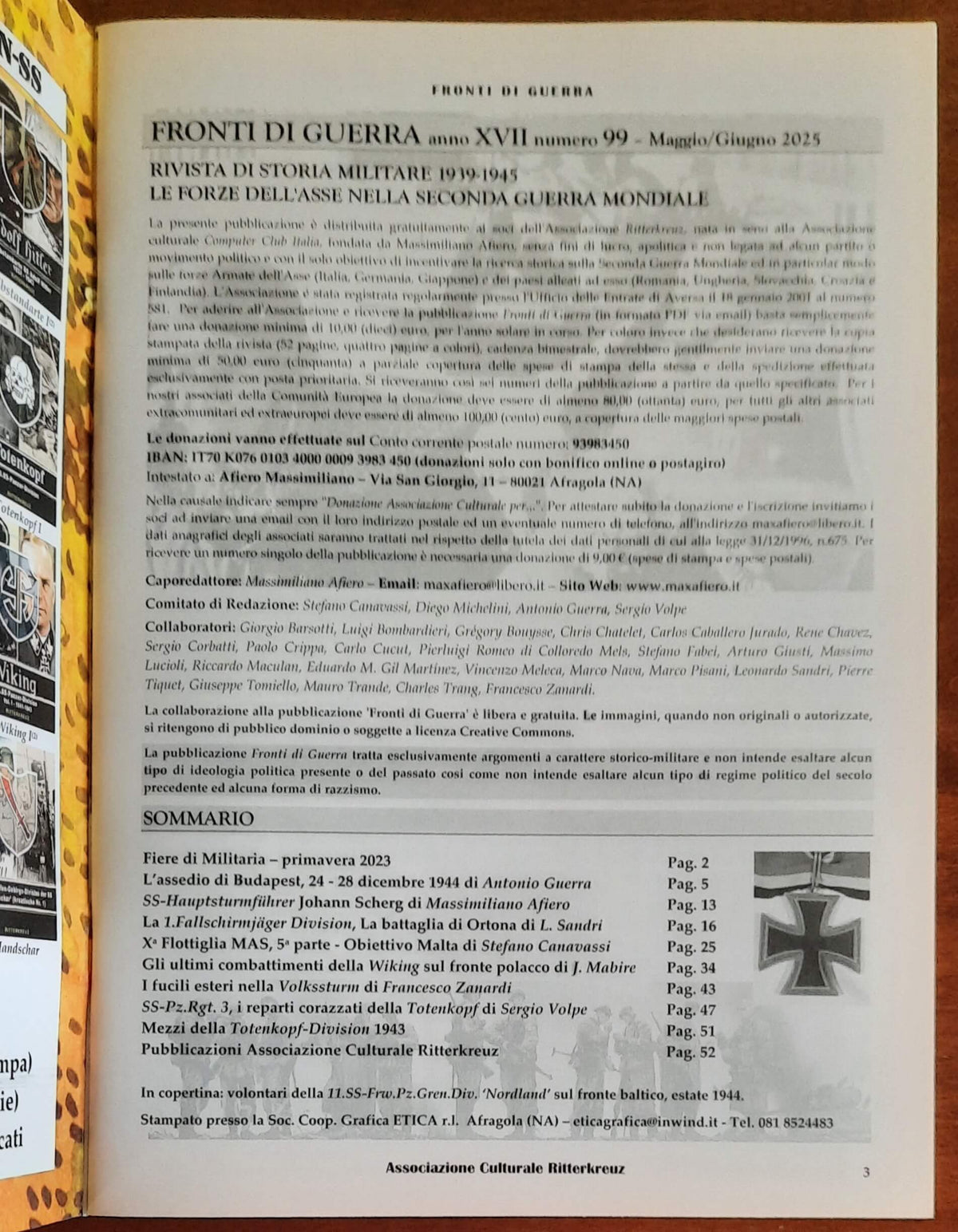 Fronti di Guerra. Rivista di Storia Militare 1939-1945 - Numero 99 Maggio/Giugno 2025