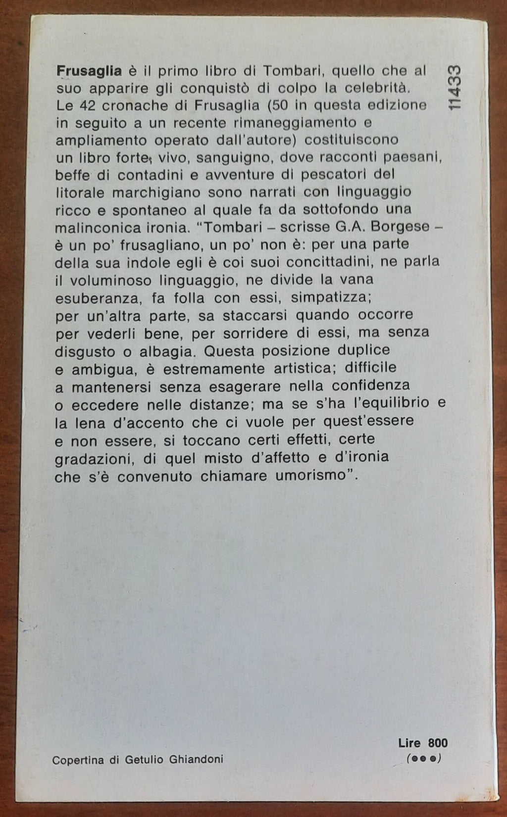 Frusaglia - di Fabio Tombari - Mondadori Oscar