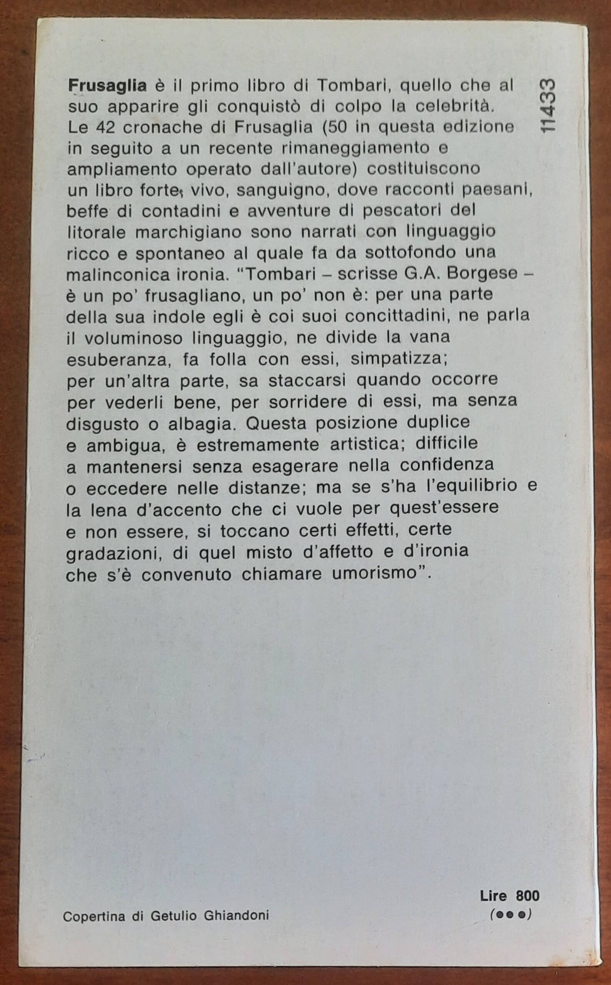 Frusaglia - di Fabio Tombari - Mondadori Oscar