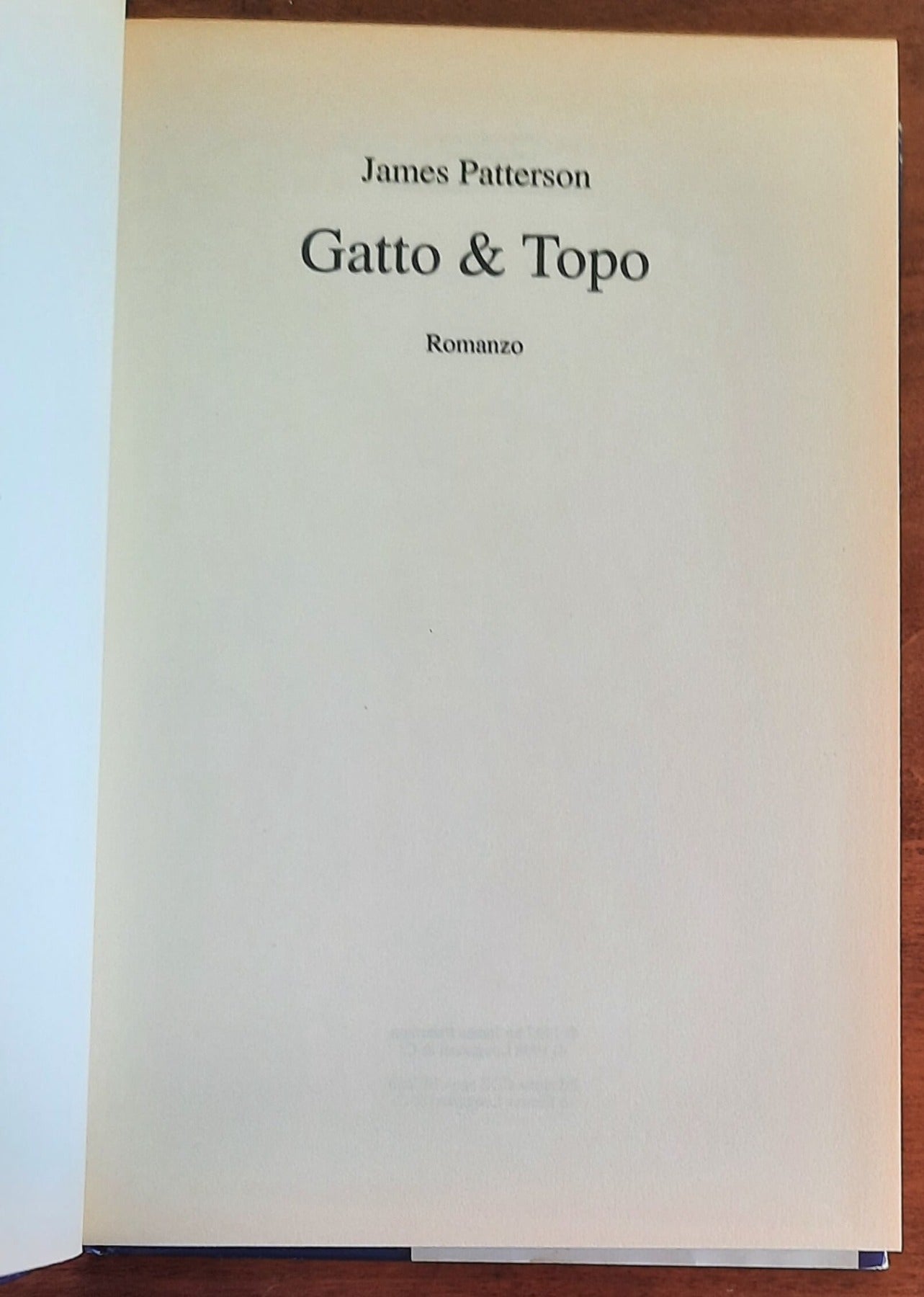 Gatto & topo - di James Patterson - CDE