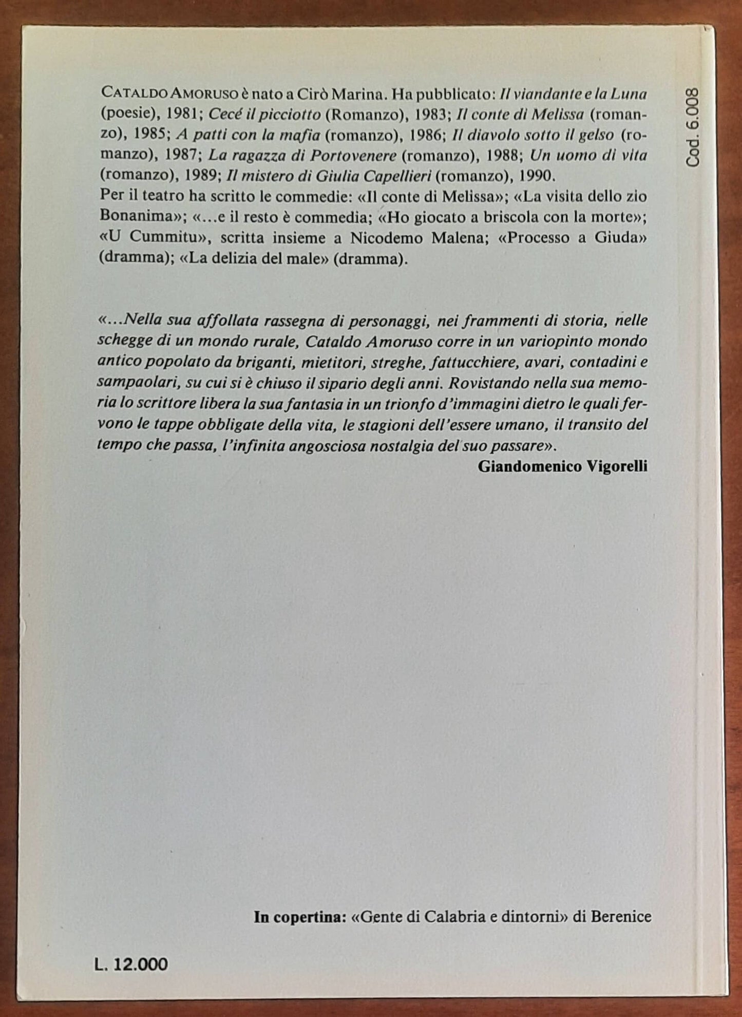 Gente di Calabria e dintorni. Racconti - di Cataldo Amoruso