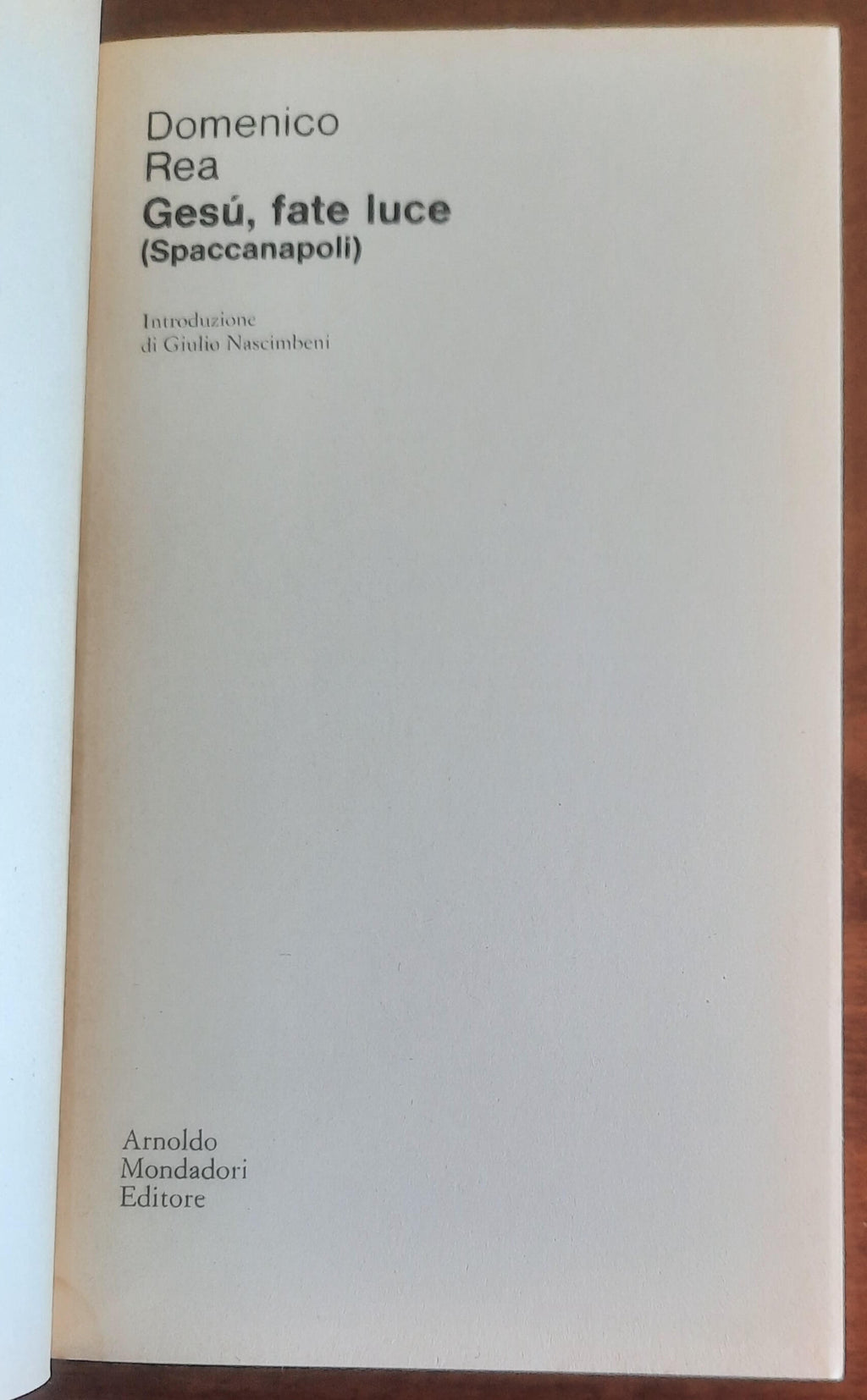 Gesù, fate luce (Spaccanapoli) - di Domenico Rea - Mondadori Oscar