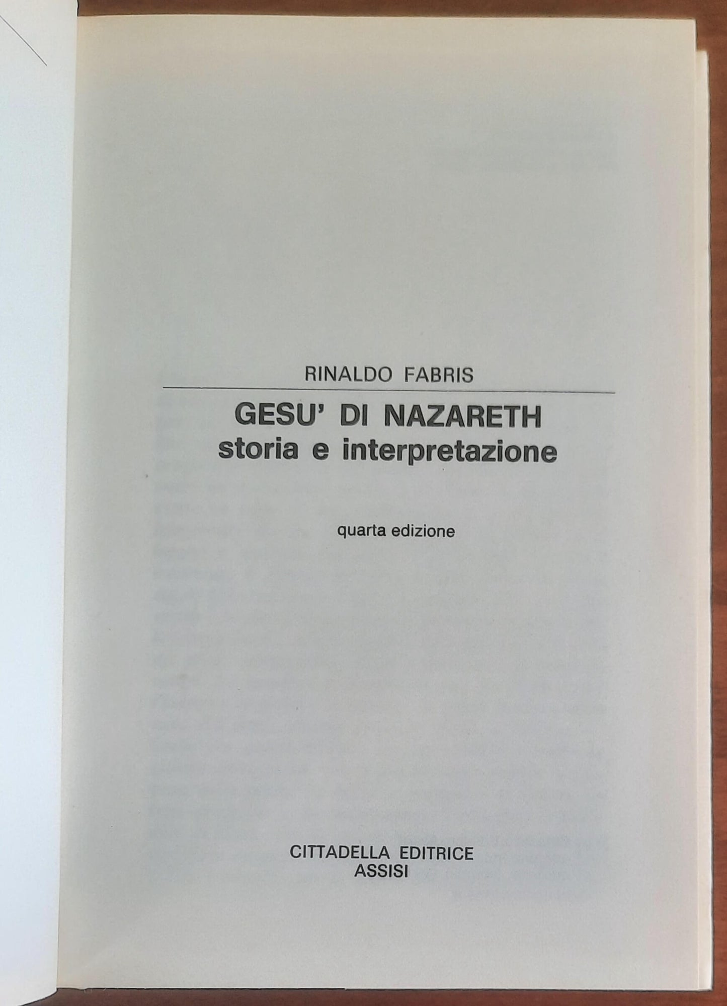 Gesù di Nazareth. Storia e interpretazione - Rinaldo Fabris - Cittadella Editrice