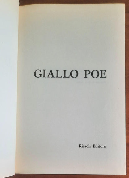 Giallo Poe - di Edgar Allan Poe - Rizzoli