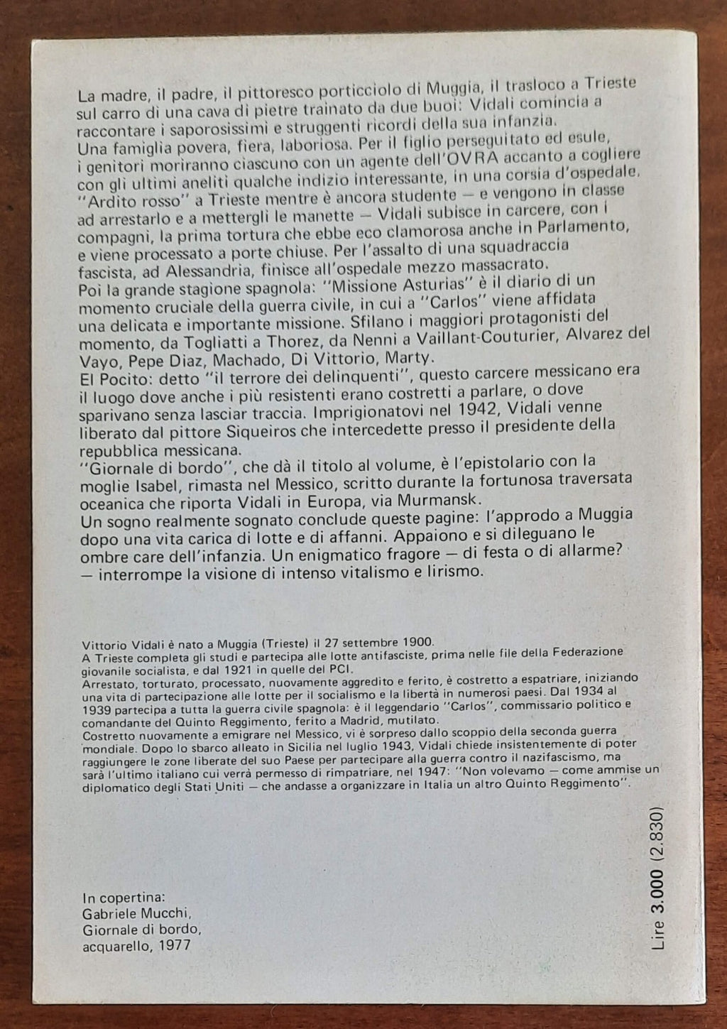 Giornale di bordo - di Vittorio Vidali