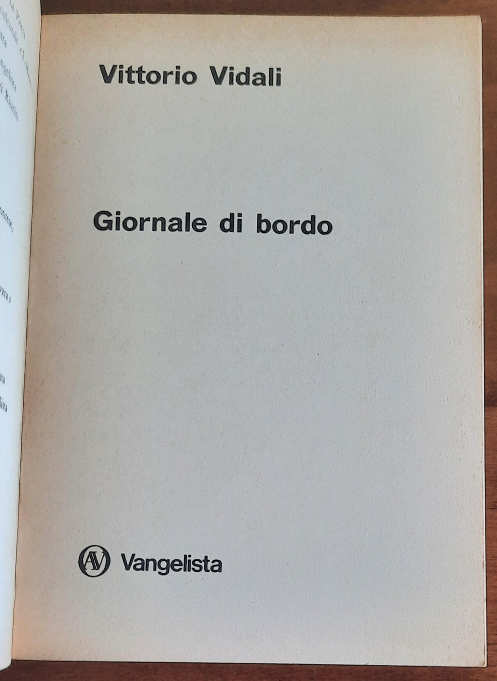 Giornale di bordo - di Vittorio Vidali