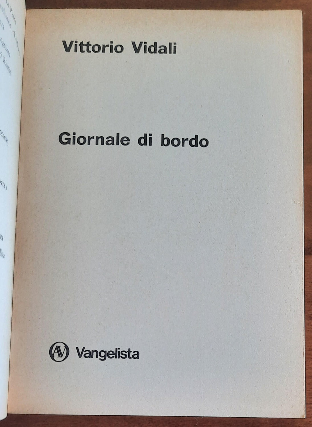 Giornale di bordo - di Vittorio Vidali