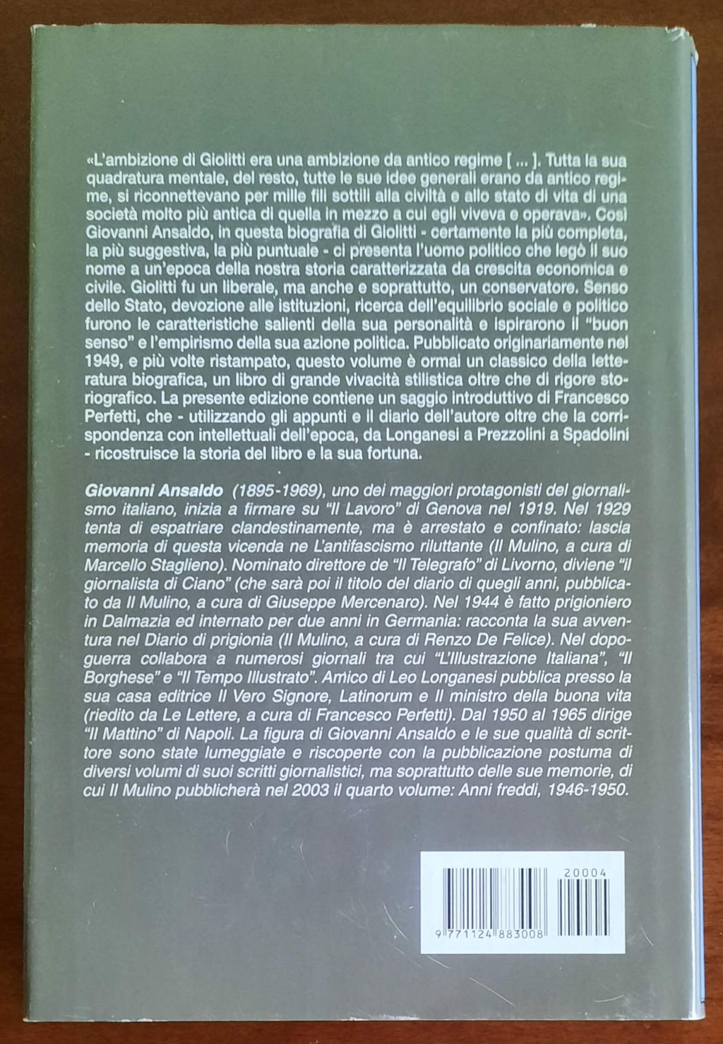 Giovanni Giolitti. Il Ministro della buona vita - Biblioteca Storica