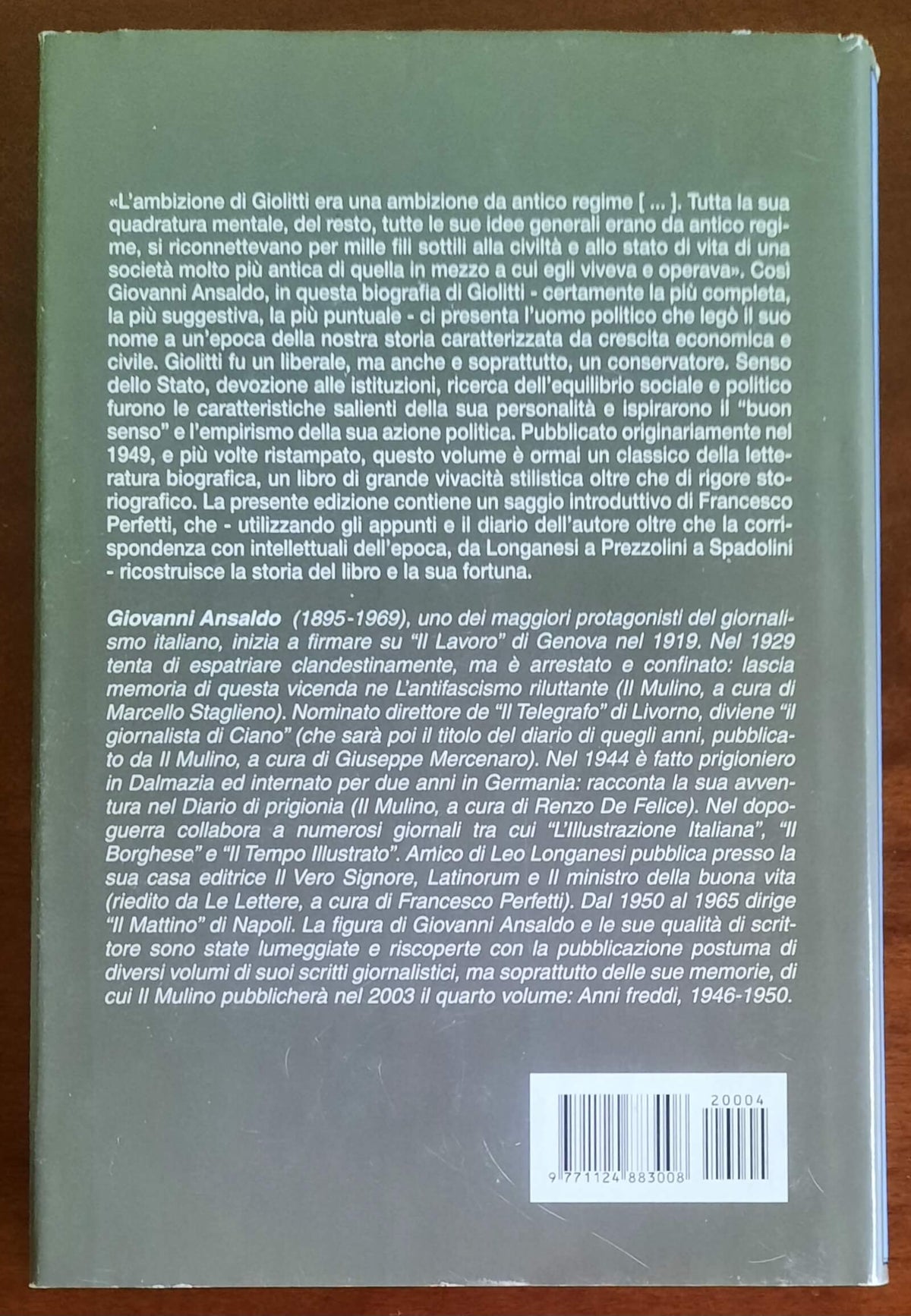 Giovanni Giolitti. Il Ministro della buona vita - Biblioteca Storica