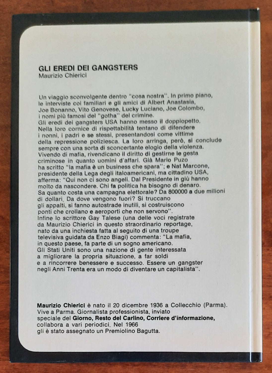 Gli eredi dei gangsters - di Maurizio Chierici
