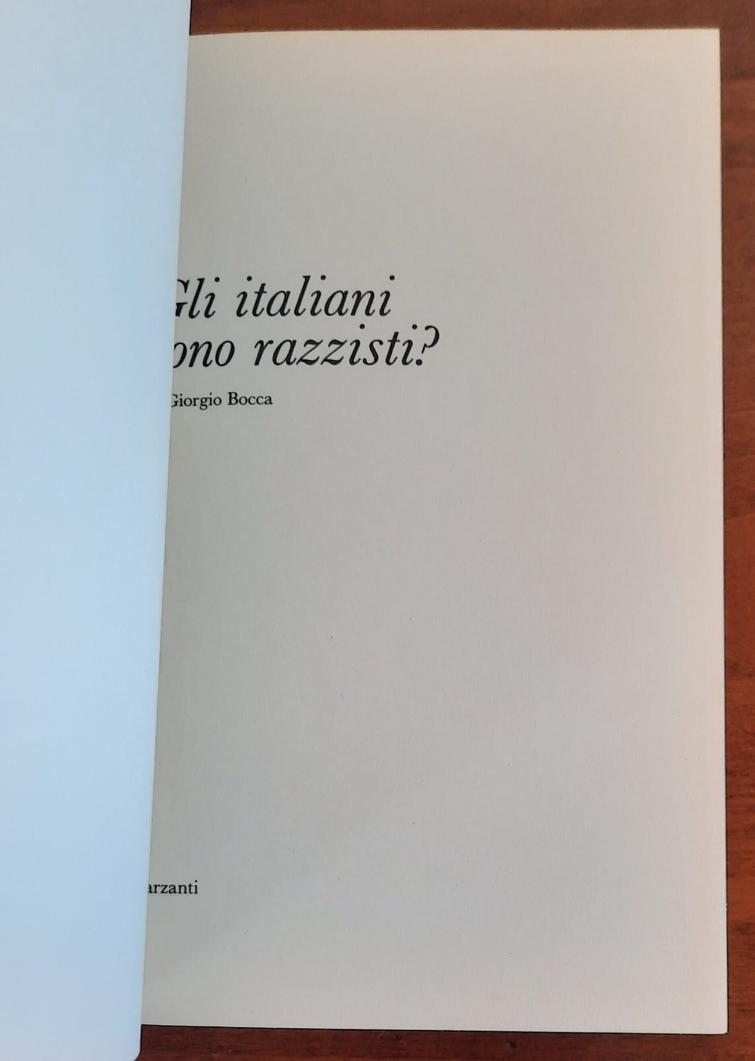 Gli italiani sono razzisti? - Garzanti - Libreria Biellese