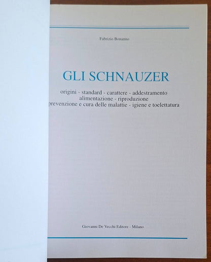Gli schnauzer - Fabrizio Bonanno - De Vecchi Editore