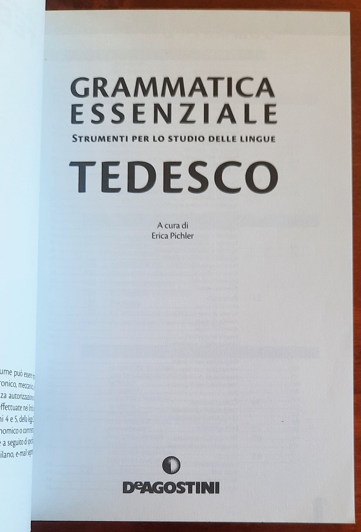 Grammatica essenziale. Tedesco - De Agostini